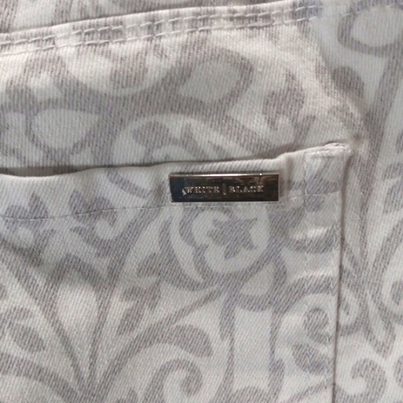 WhiteHouse/Blackmore, White&Toupe Blanc Jeans.       Sz 4 R. 28/28 Straight - Picture 5 of 8